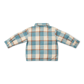Little Dutch | Hemd Boys Forest Friends Stone Blue Check