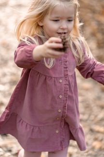 Little Dutch | Jurk Girls Fairy Garden Longsleeve Rouge