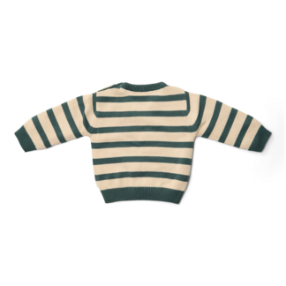 Little Dutch | Pull Boys Forest Friends Balsam Green Stripe