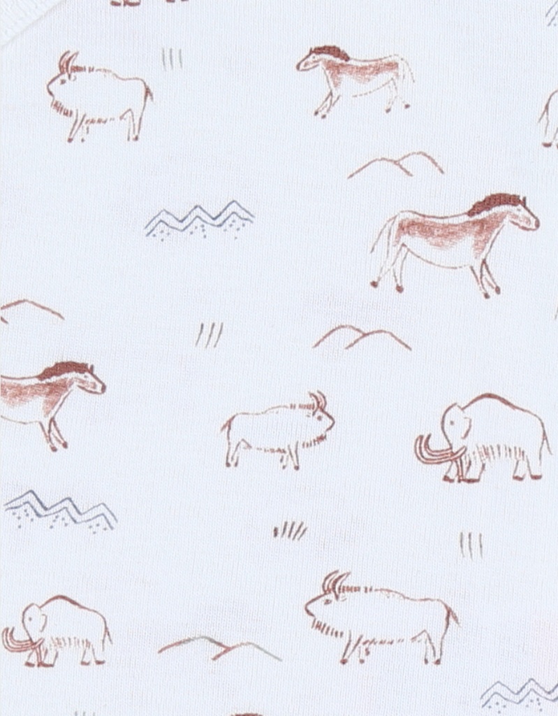 Noukies | Body Funny Mammouth Lange Mouw Crossover Wit 2-pack