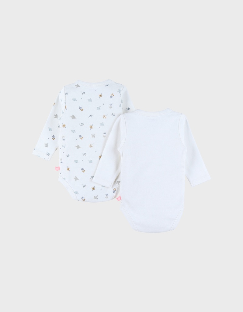 Noukies | Body Lovely Bird Lange Mouw Crossover Vogel 2-pack