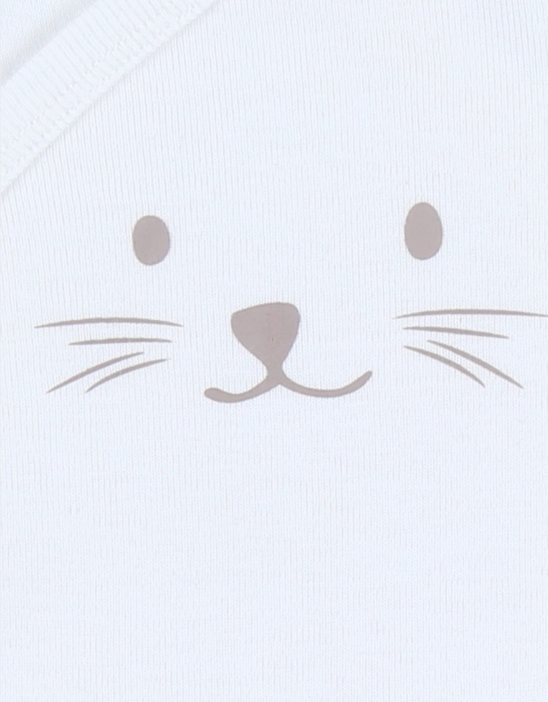 Noukies | Body Newborn Lange Mouw Crossover Wit Kat