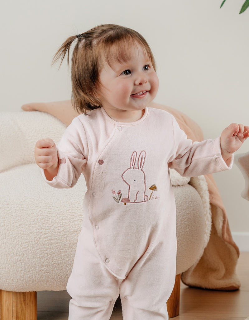 Noukies | Pyjama Autumn Forest Velours Konijn Rose 