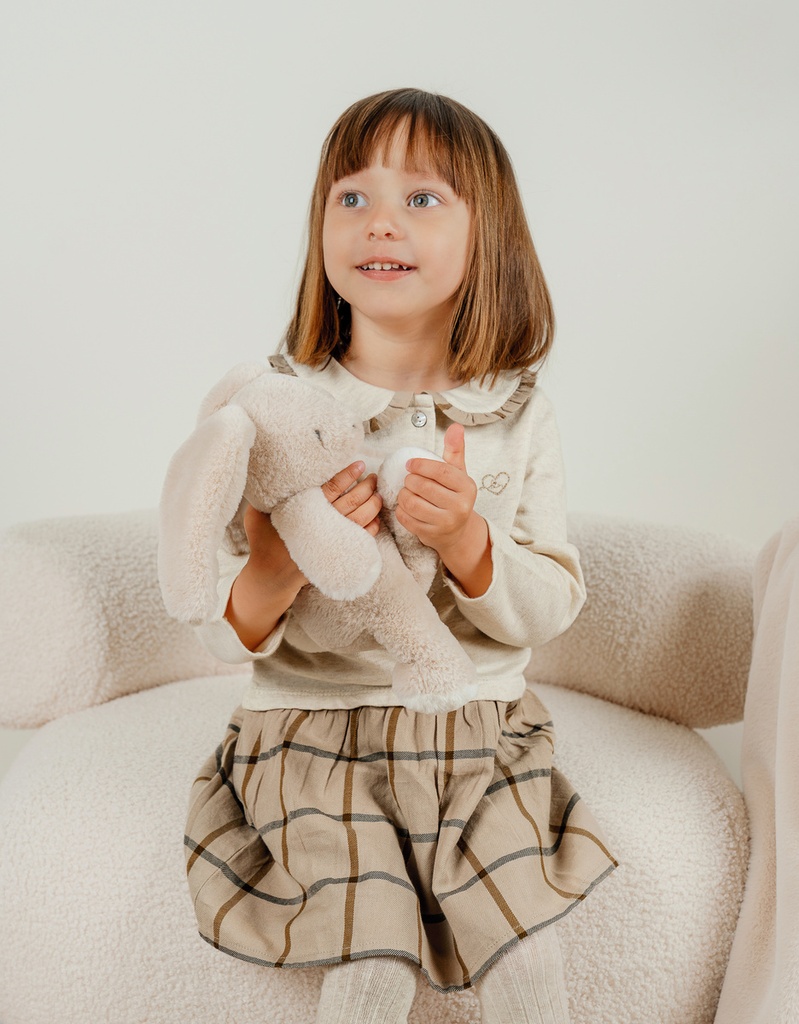 Noukies | Jurk Fluffy Geruit met Kraagje