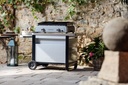 WERKTAFEL, Deluxe Trolley, 93 x 73 x 63 cm, zilver, staal, voor barbecue, 22 kg, op wielen