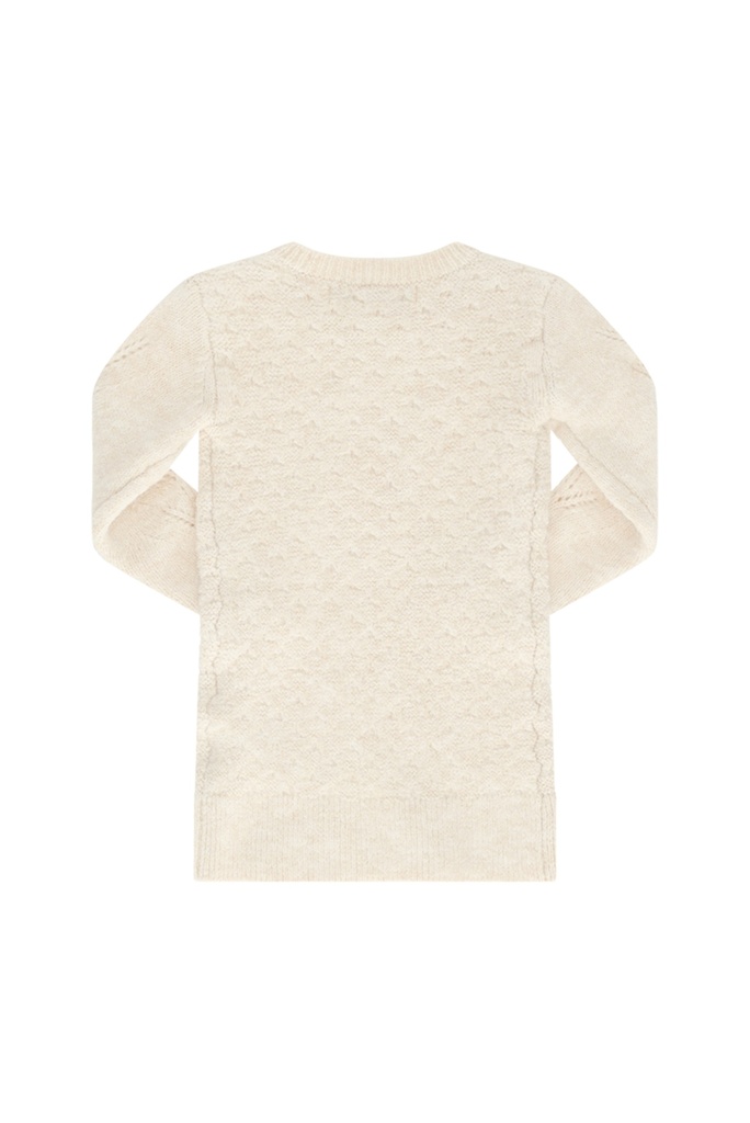 Le Chic | Jurk Girls Saknity Knitted Warm Winter White