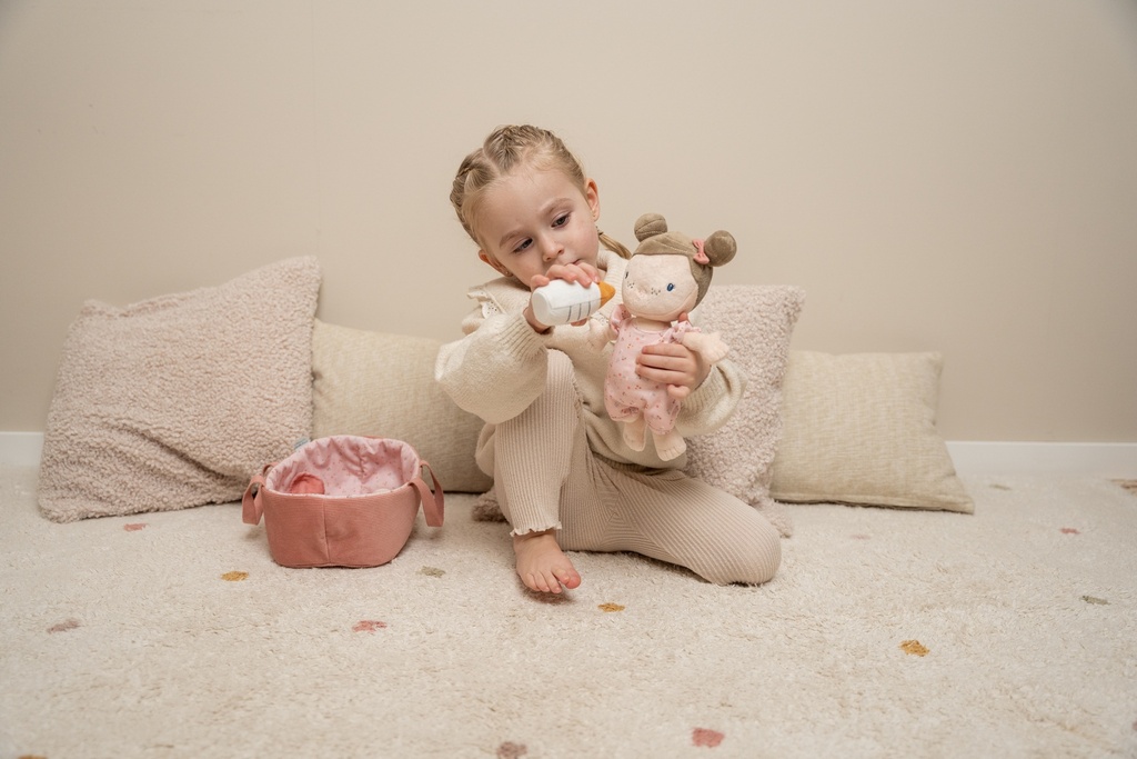 Little Dutch | Pluche Knuffel Babypop Rosa Roze Textiel H30cm +12M