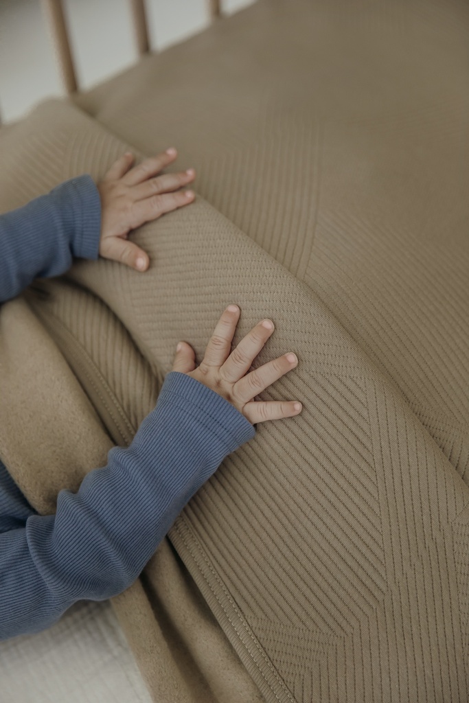 Meyco | Deken Gebreid Jacquard Flannel Pure Taupe 100x150cm