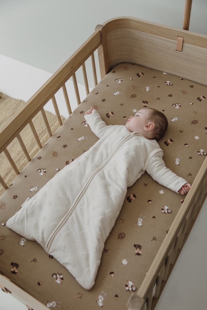 Meyco | Hoeslaken Forest Animal Jersey Sand 70x140/150cm