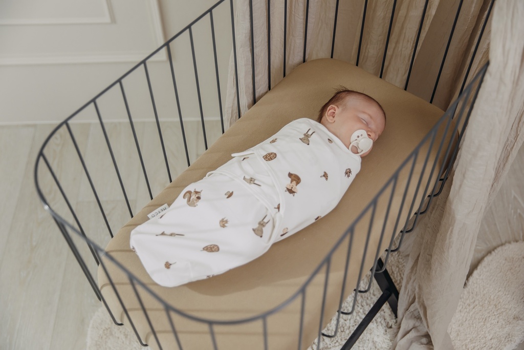 Meyco | Inbakeren Forest Animal Swaddle 1.0TOG Sand 4-6M 2-pack