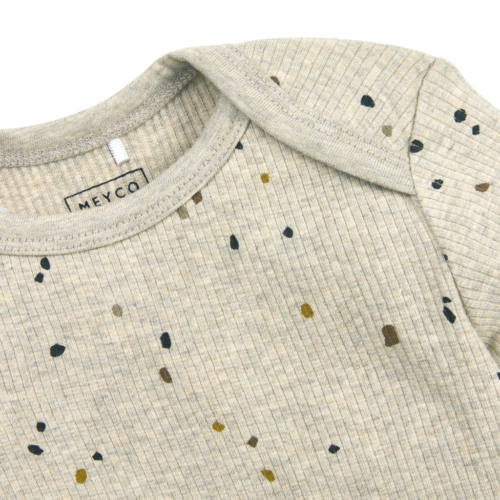 Meyco | Pyjama Rib Mini Spot Sand Melange