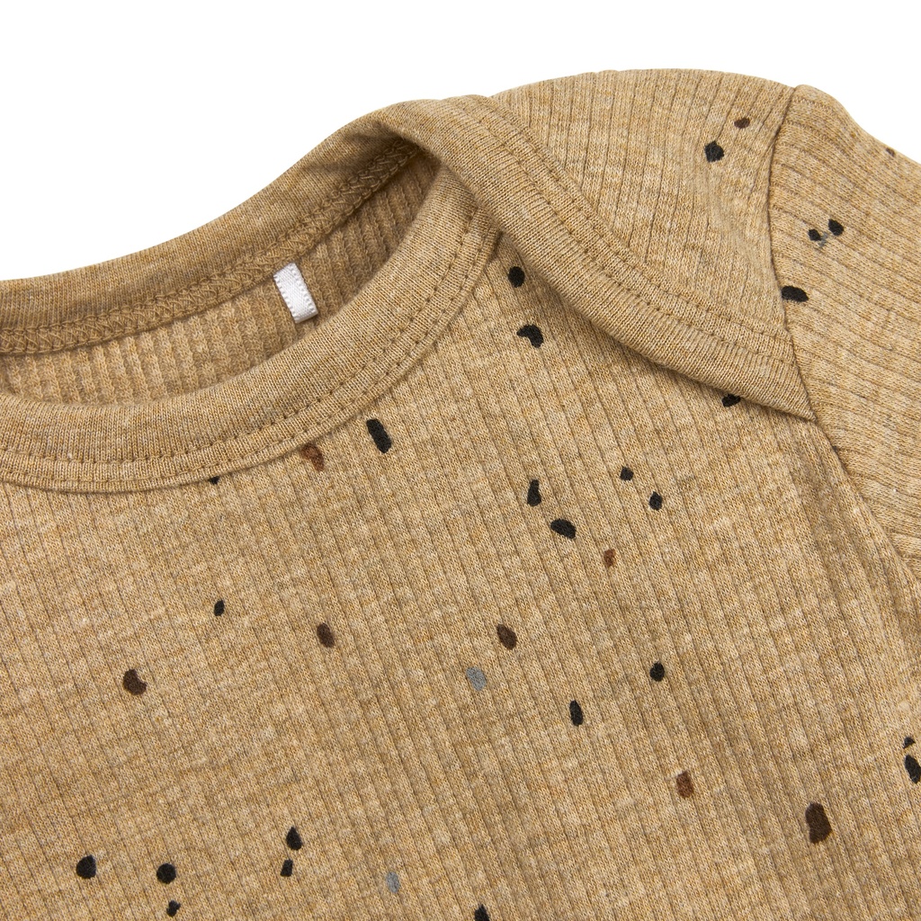 Meyco | Pyjama Rib Mini Spot Toffee Melange