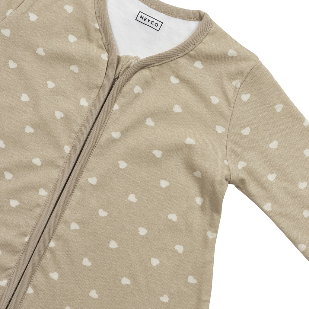 Meyco | Slaapzak Sweet Heart Lange Mouw 1.0TOG Sand/Soft Sand 90cm