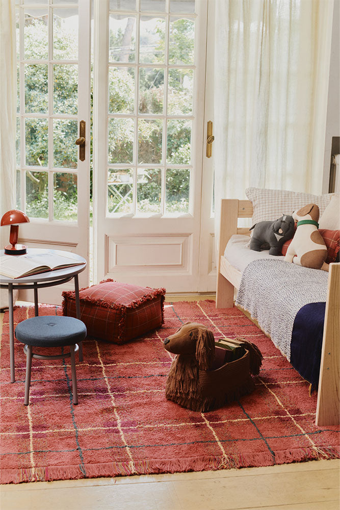 Lorena Canals | Kamertapijt Tartan Vintage Red 90x120cm