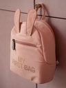 RUGZAK, My First Bag Nylon, pink, uni/print tekst "My First Bag", 20x24x8cm