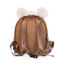 RUGZAK, My First Bag Teddy, suede look, bruin, print tekst "My First Bag", 20x24x8cm