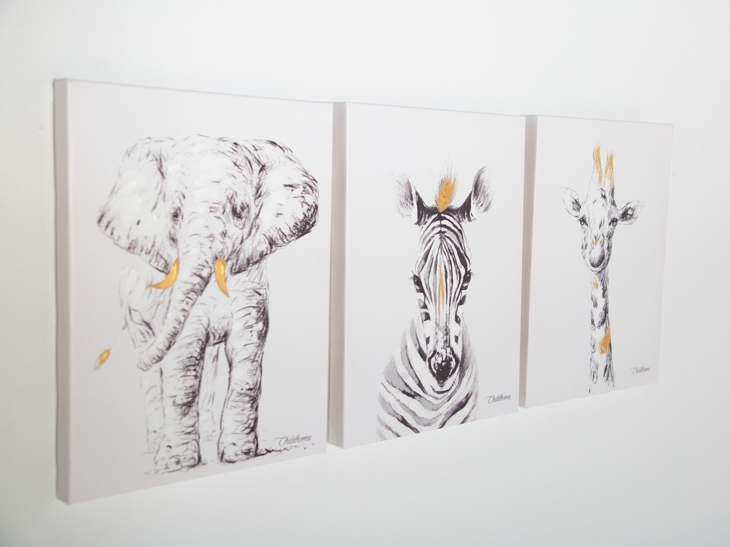 SCHILDERIJ, Olifant, canvas met olieverf, B: 30 cm, L: 40 cm, decoratie, Oil Painting