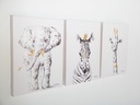 SCHILDERIJ, Olifant, canvas met olieverf, B: 30 cm, L: 40 cm, decoratie, Oil Painting
