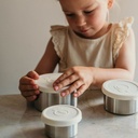 Smikkels | Roestvrijstalen Voedselpotten Set 3 110/220/400ml Wit 