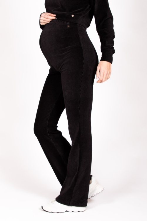 Love2wait | Pants Velvet Flared Black