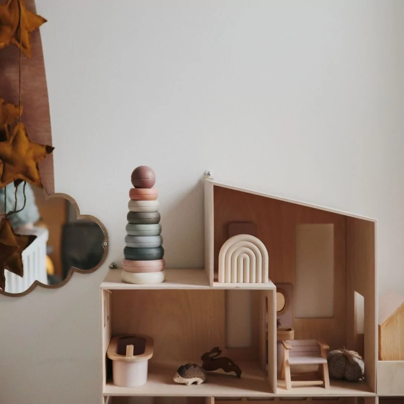 Mushie | Giftset Speelset Badbootjes/Stapeltoren