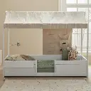 Lifetime | Dak Accessoire Stoffen Dak Essence-Natural vr Dakframe 100% Katoen 4in1 Bed B200xD138  7809-31 