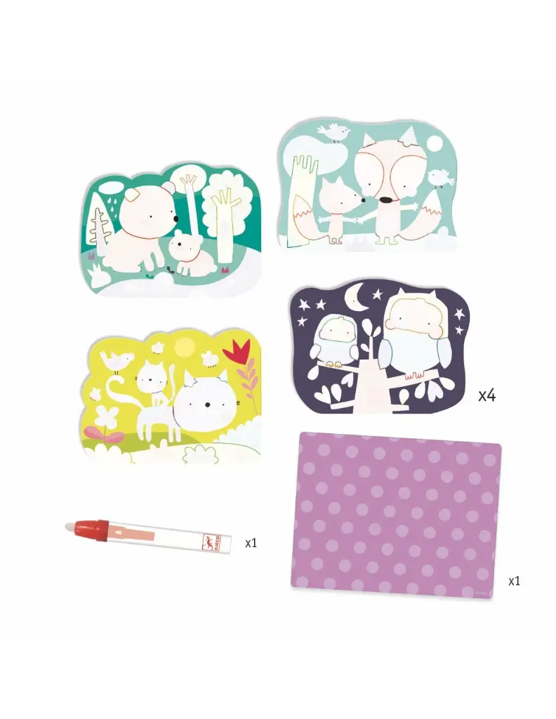 Djeco | Kleurboek Verborgen in het Bos Kleuren met Water  