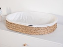 VERZORGINGSMAND, Changing Basket, seagrass, wit/ecru, uni, cilinder, katoen gevlochten, met hoes, opbergen