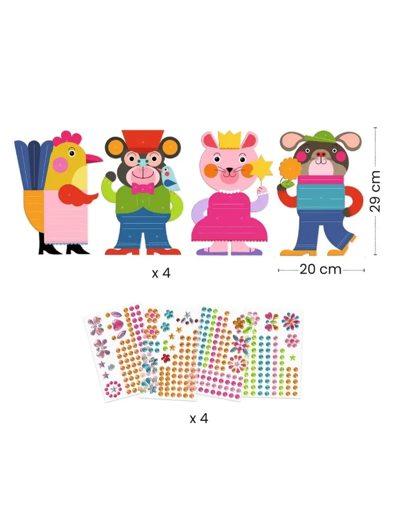 Djeco | Stickerplaten met Glitterstickers