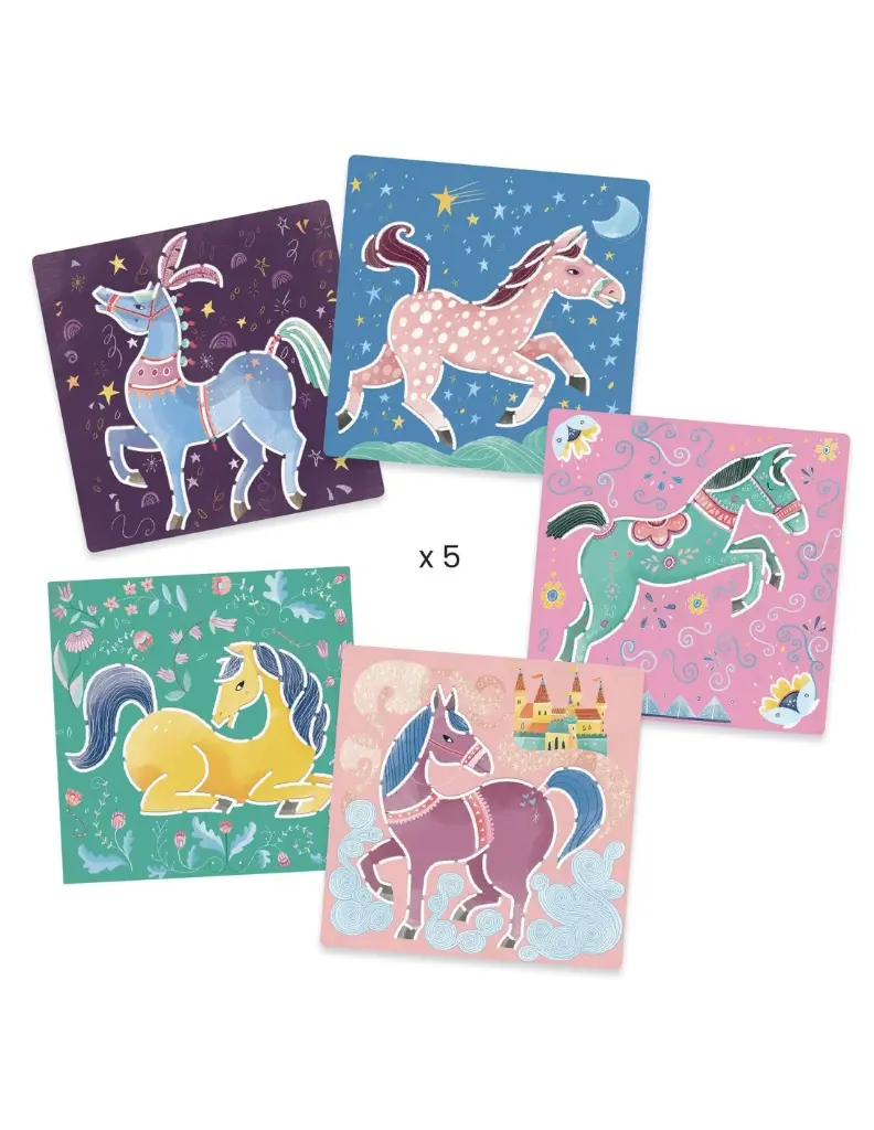 Djeco | Tekenen Paarden Sjablonen 