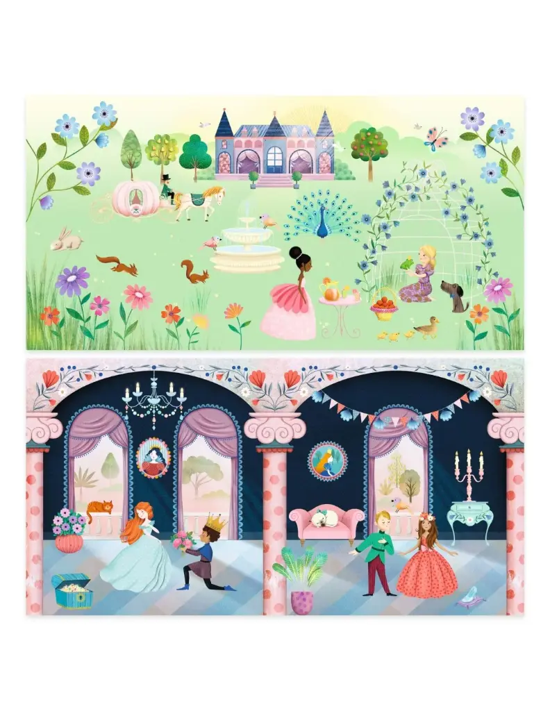 Djeco | Stickerplaten Kasteelleven 4-7jr