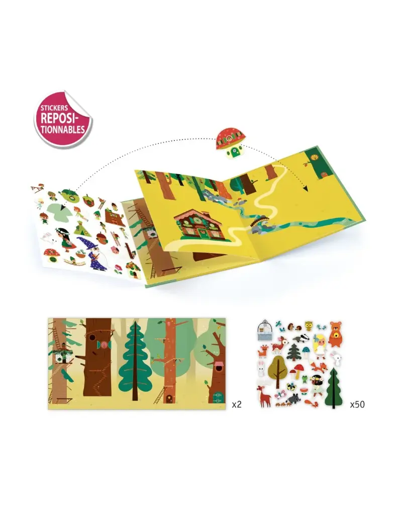 Djeco | Stickerboek Het Magische Bos