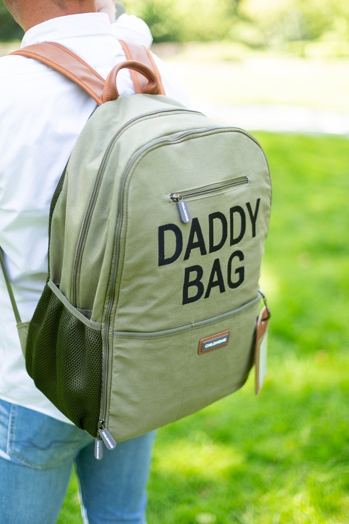 VERZORGINGSTAS, Backpack Daddy Bag Canvas, kaki, uni/print daddy bag, canvas, +luiermat, rugzak model, 2021
