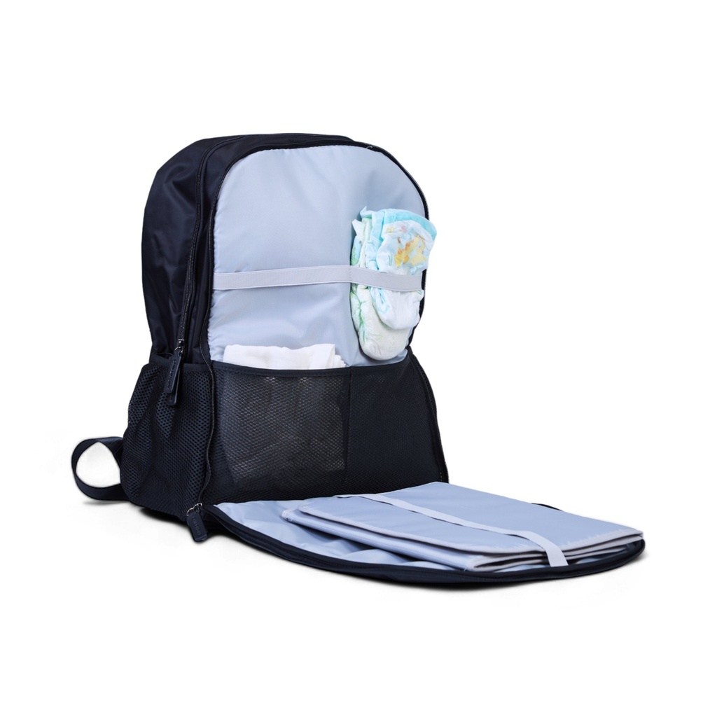 VERZORGINGSTAS, Backpack Daddy Bag Nylon, black, zwart, uni/print daddy bag, nylon, +luiermat, 2018, rugzak