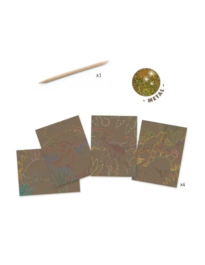 Djeco | Knutselset Kraskaarten De Heerschapij van Dinosaurussen