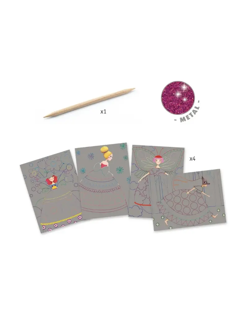 Djeco | Knutselset Kraskaarten Het Schoonheidsbal 6-10Y