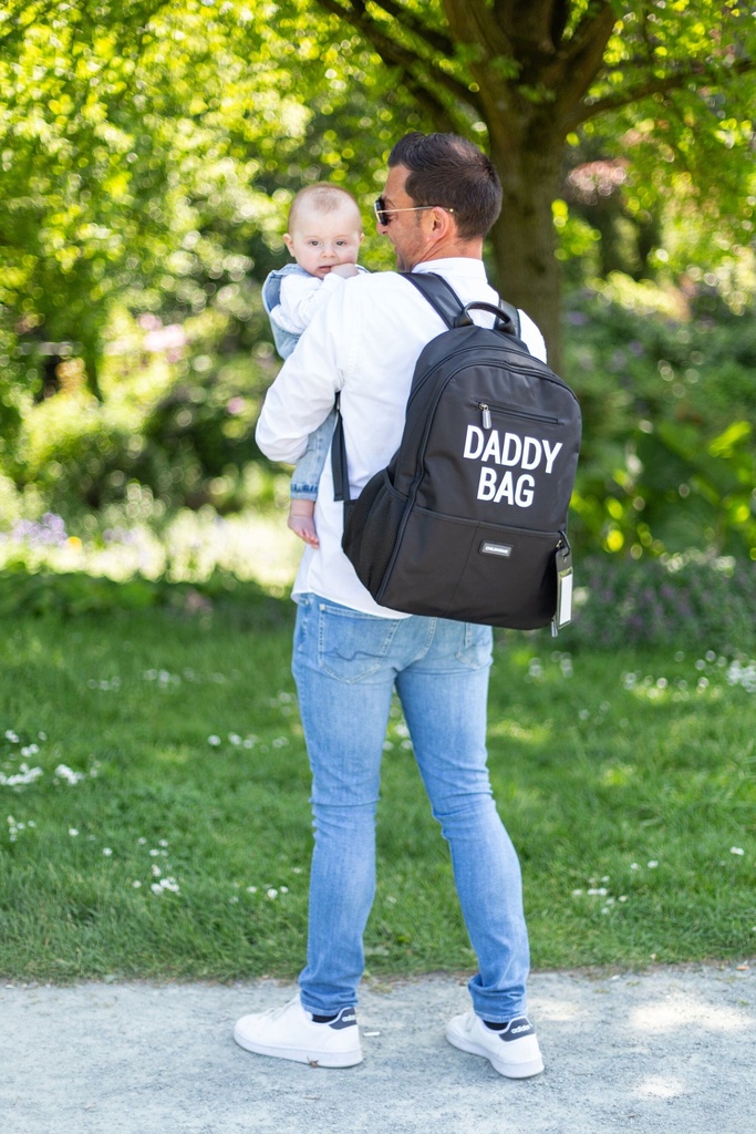 VERZORGINGSTAS, Backpack Daddy Bag Nylon, black, zwart, uni/print daddy bag, nylon, +luiermat, 2018, rugzak