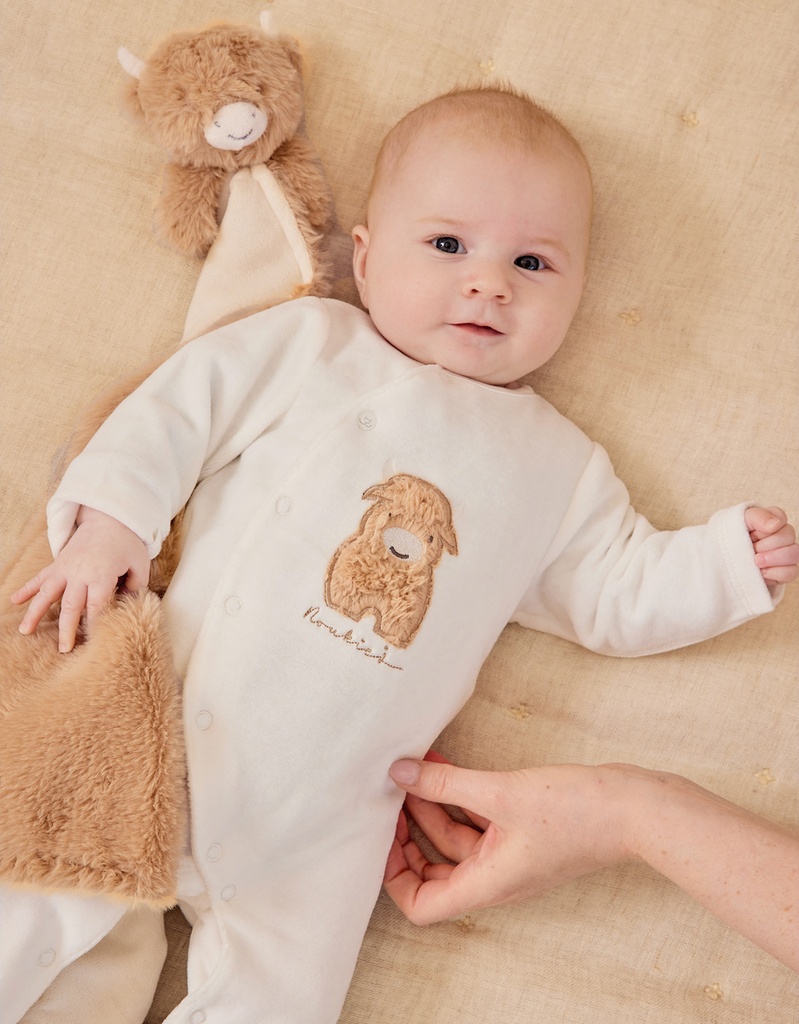 Noukies | Pyjama Fluffy, Orso & Lilly Velours Fluffy Wit