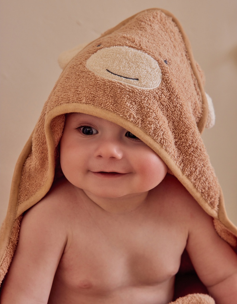 Noukies | Badcape Fluffy Fluffy, Orso & Lilly Beige 75x75cm