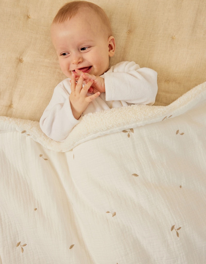 Noukies | Deken Fluffy, Orso & Lilly Ecru 75x100cm 