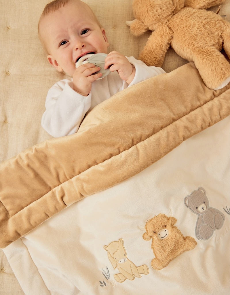 Noukies | Deken Fluffy, Orso & Lilly Beige 75x100cm 