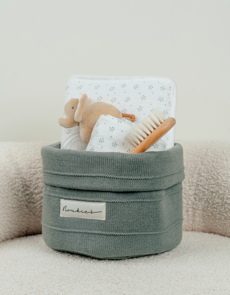 Noukies | Noukies | Verzorgingsmandje Knitted Kaki