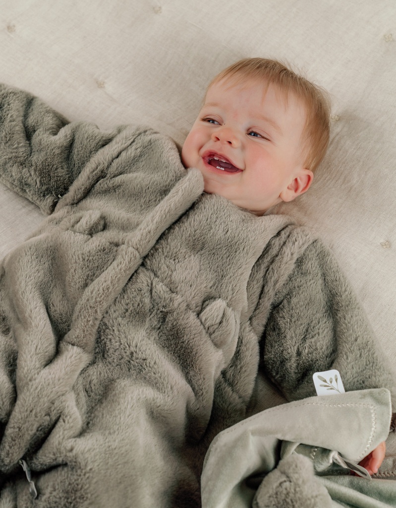 Noukies | Slaapzak Imitatiebont Kaki 70cm