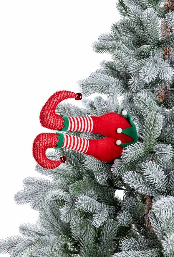 Cosy & Trendy | Kerstfiguur Elf Legs Rood/Groen H51cm