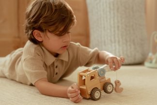 Little Dutch | Auto Kraanwagen Hout
