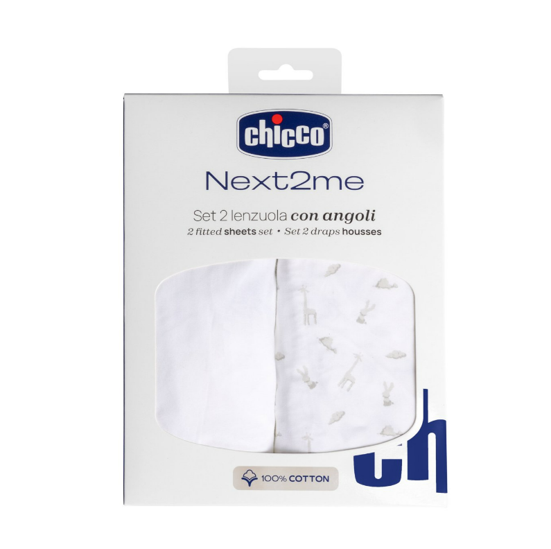 Chicco | Lakens vr Co-Sleeper Next2Me Katoen Clouds 2-pack