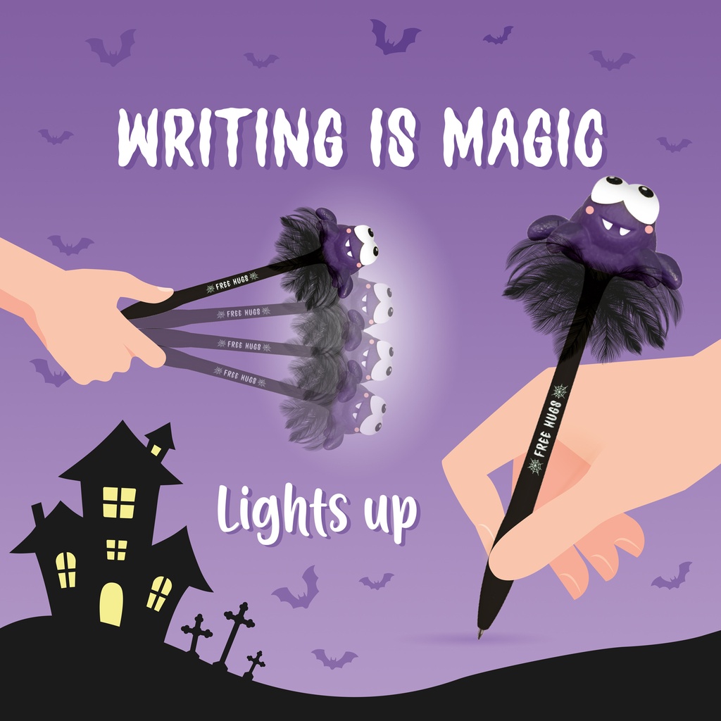 Legami | Light Up Gel Pen Halloween Writing Is Magic  Spin