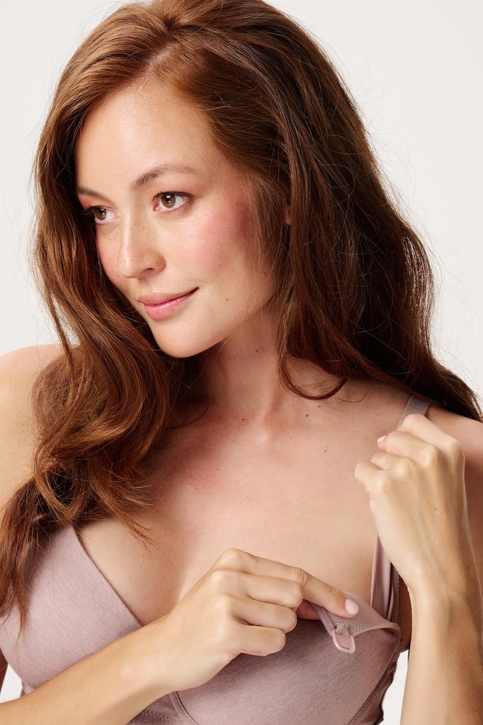 Noppies | Borstvoedingsbeha Cotton Comfort voorgevormd Bark melange