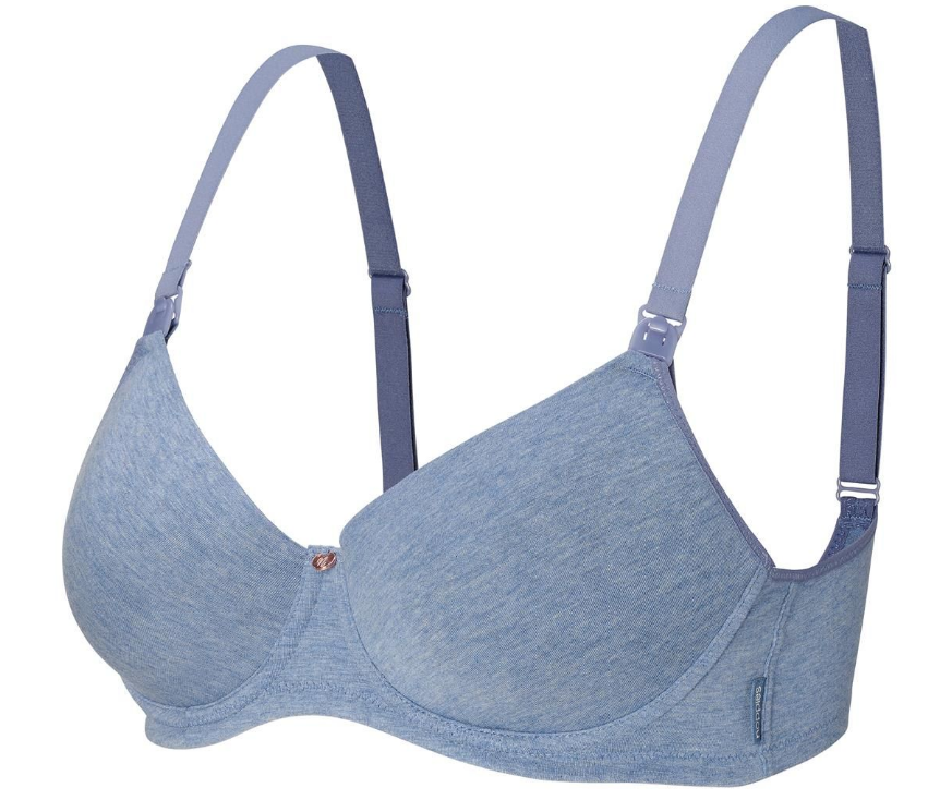 Noppies | Borstvoedingsbeha Cotton Comfort voorgevormd Light blue Melange