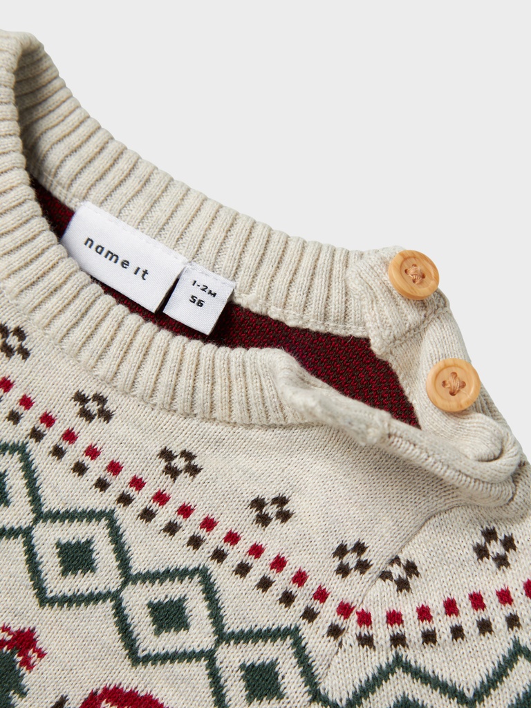 Name it | Kruippak Nbnralko Longsleeve Knit Peyote Melange